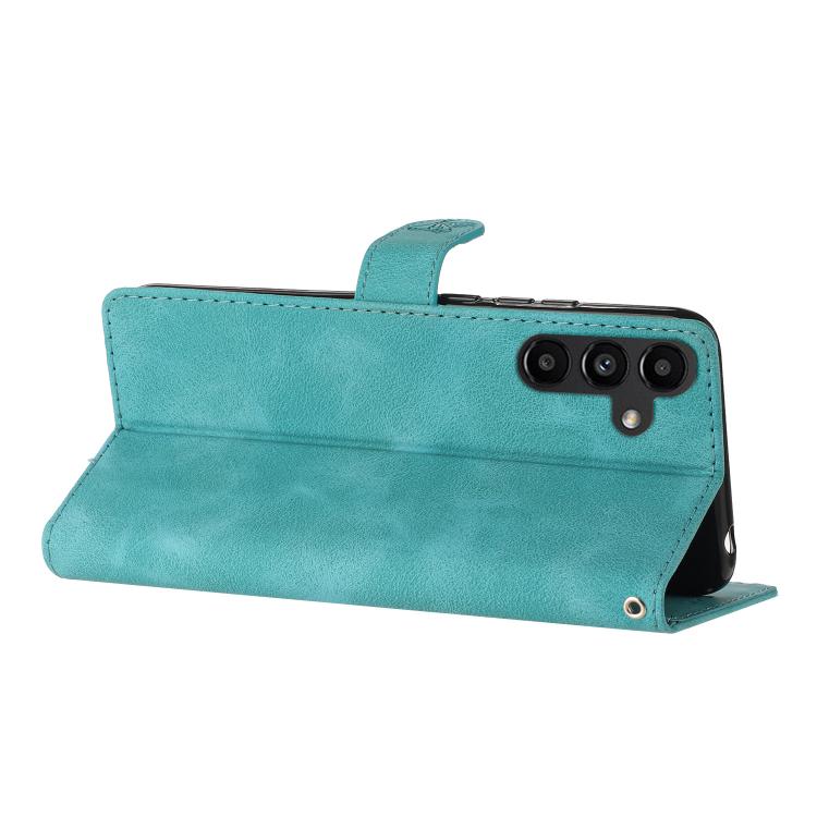 For Samsung Galaxy A57 5G Flower Butterfly Embossing Pattern Leather Phone Case