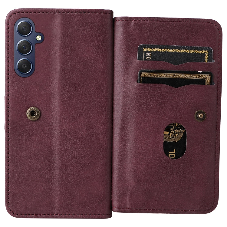 For Samsung Galaxy A16 5G Multi-Function Wallet 10 Card Slots Leather Phone Case