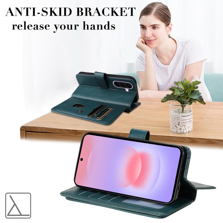 For Galaxy A27 5G Multi-Function Wallet 10 Card Slots Leather Phone Case