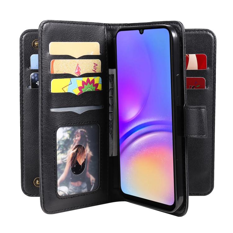 For Galaxy A27 5G Multi-Function Wallet 10 Card Slots Leather Phone Case