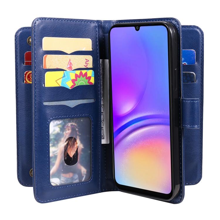 For Galaxy A27 5G Multi-Function Wallet 10 Card Slots Leather Phone Case