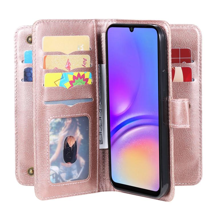For Galaxy A27 5G Multi-Function Wallet 10 Card Slots Leather Phone Case