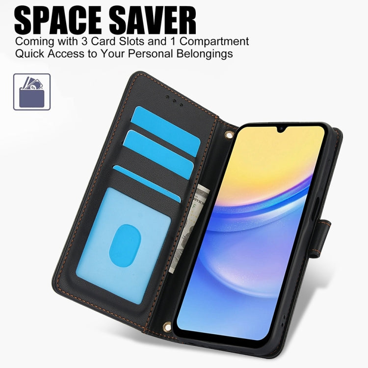 For Samsung Galaxy S23 FE 5G Skin Feel Pure Color Card Slots Leather Phone Case with Dual Lanyard