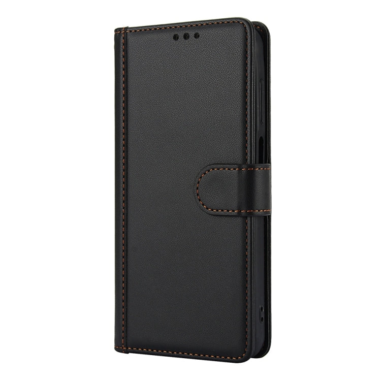 For Samsung Galaxy S22+ 5G Skin Feel Pure Color Card Slots Leather Phone Case with Dual Lanyard