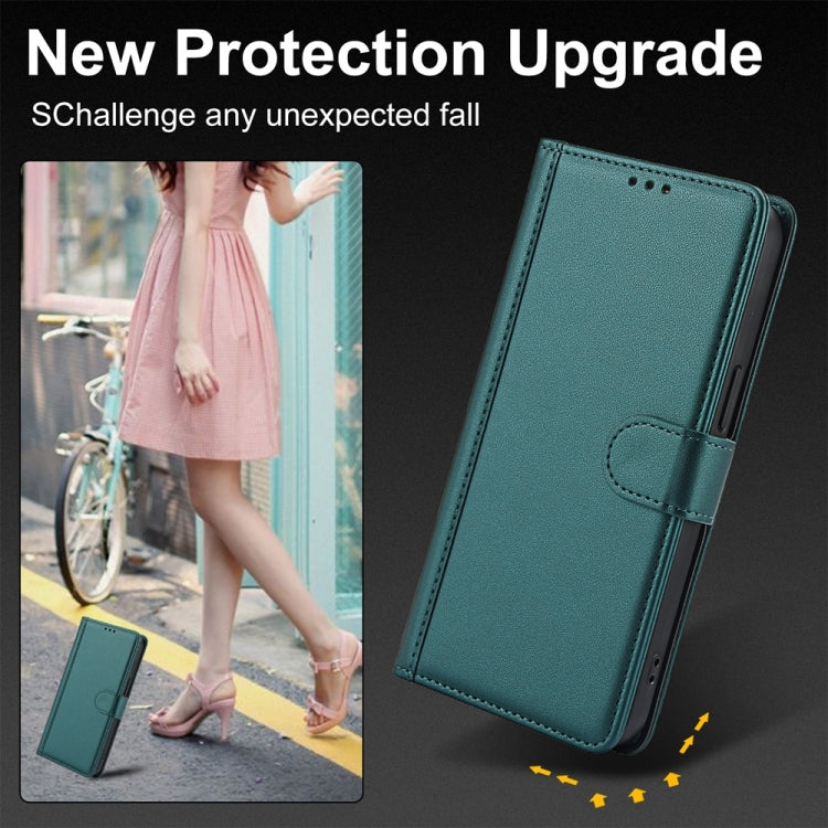 For Samsung Galaxy S25 5G Skin Feel Pure Color Card Slots Leather Phone Case with Dual Lanyard