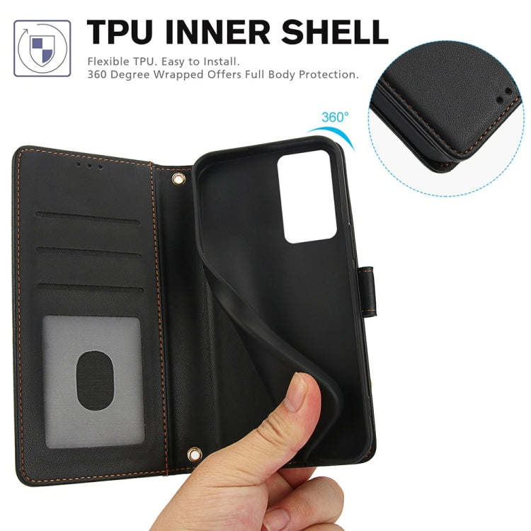 For Samsung Galaxy Note20 Ultra Skin Feel Pure Color Card Slots Leather Phone Case with Dual Lanyard