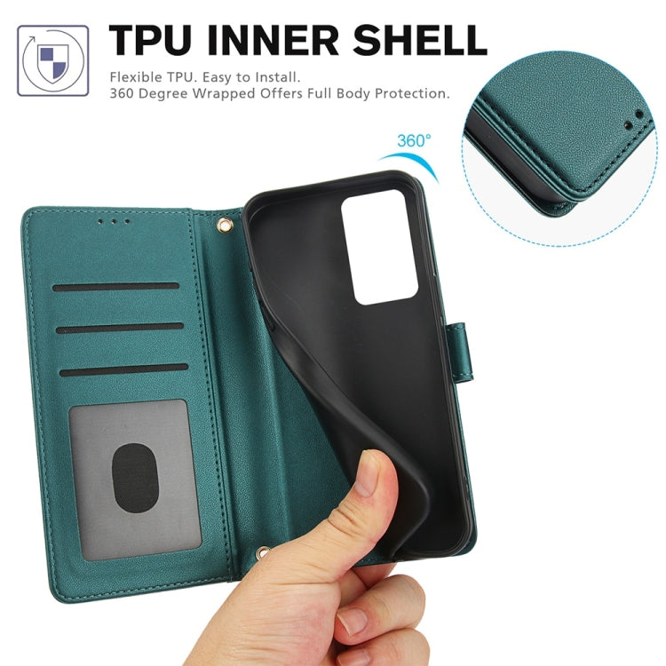 For Samsung Galaxy Note20 Ultra Skin Feel Pure Color Card Slots Leather Phone Case with Dual Lanyard