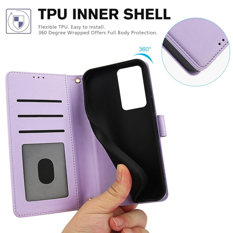 For Samsung Galaxy Note20 Ultra Skin Feel Pure Color Card Slots Leather Phone Case with Dual Lanyard