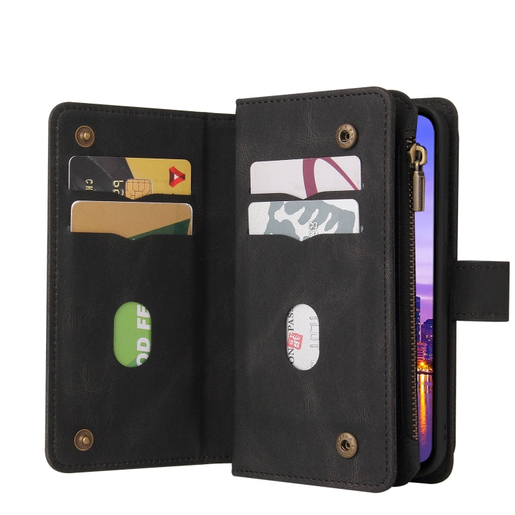 For Samsung Galaxy A16 5G Skin Feel Multi Card Slots Zipper Wallet Leather Phone Case