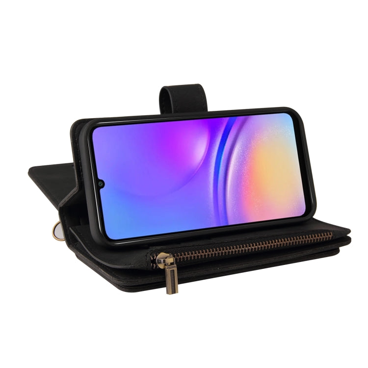 For Samsung Galaxy A06 4G Skin Feel Multi Card Slots Zipper Wallet Leather Phone Case