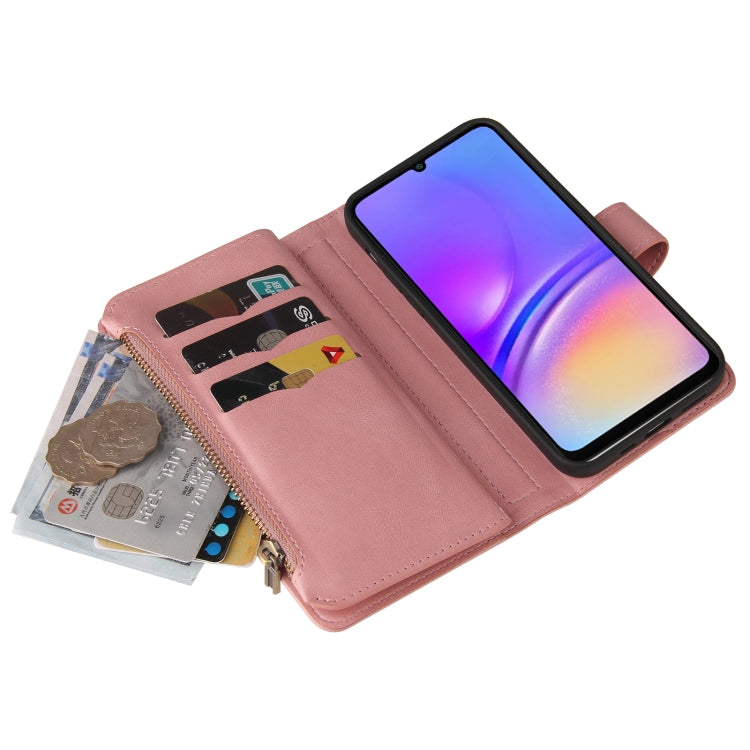 For Samsung Galaxy A06 4G Skin Feel Multi Card Slots Zipper Wallet Leather Phone Case