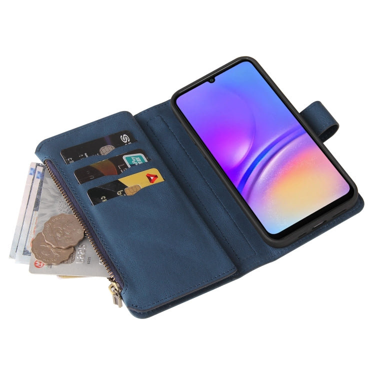 For Samsung Galaxy A06 4G Skin Feel Multi Card Slots Zipper Wallet Leather Phone Case