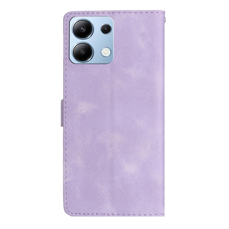 For Redmi Note 13 4G Flower Butterfly Embossing Pattern Leather Phone Case