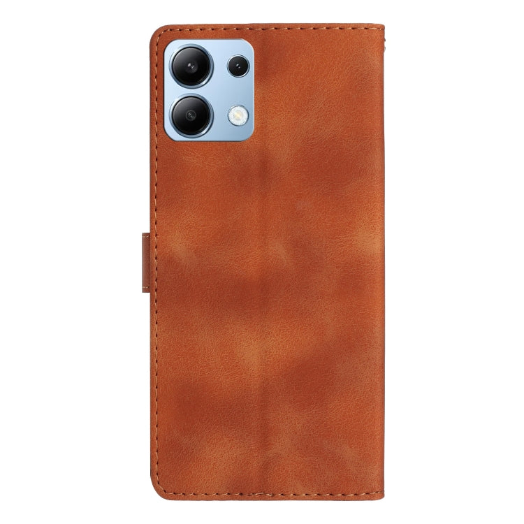 For Redmi Note 14 4G 163.25mm Flower Butterfly Embossing Pattern Leather Phone Case