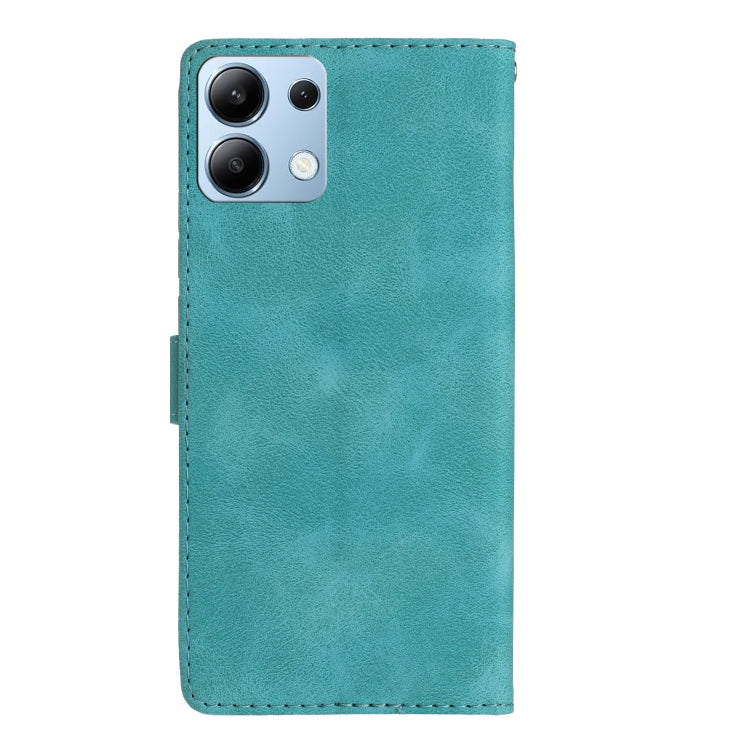 For Redmi Note 14 4G 163.25mm Flower Butterfly Embossing Pattern Leather Phone Case