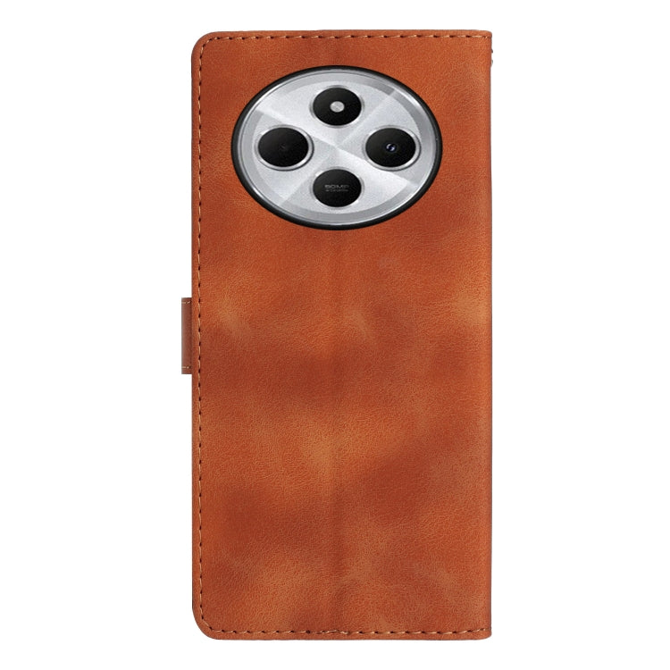 For Redmi 14C 4G Flower Butterfly Embossing Pattern Leather Phone Case