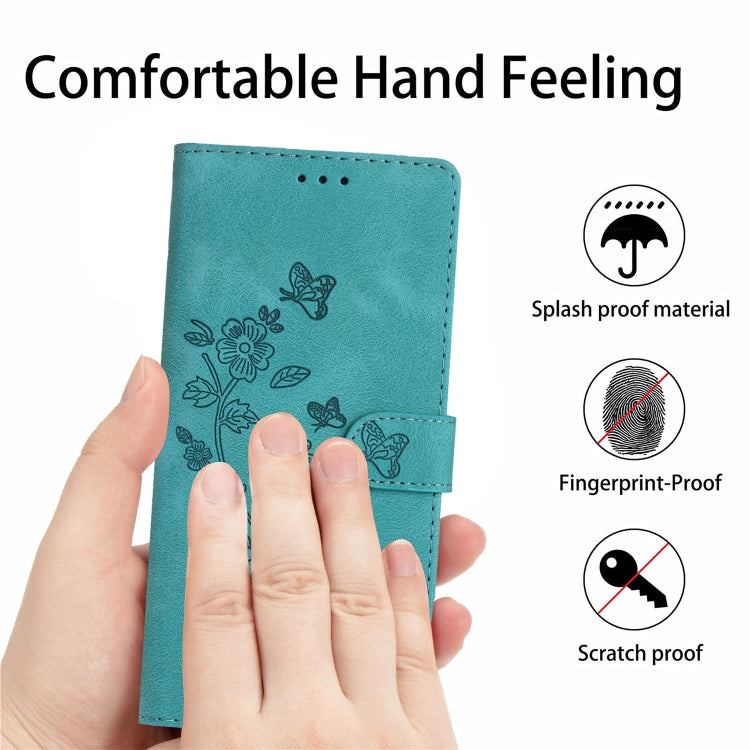 For Redmi 14C 4G Flower Butterfly Embossing Pattern Leather Phone Case