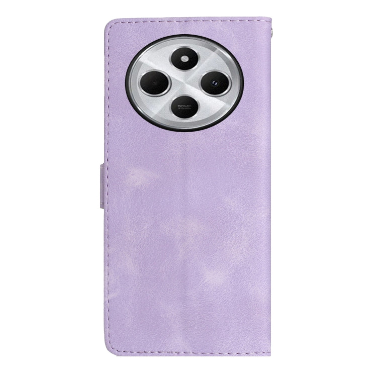 For Redmi 14C 4G Flower Butterfly Embossing Pattern Leather Phone Case