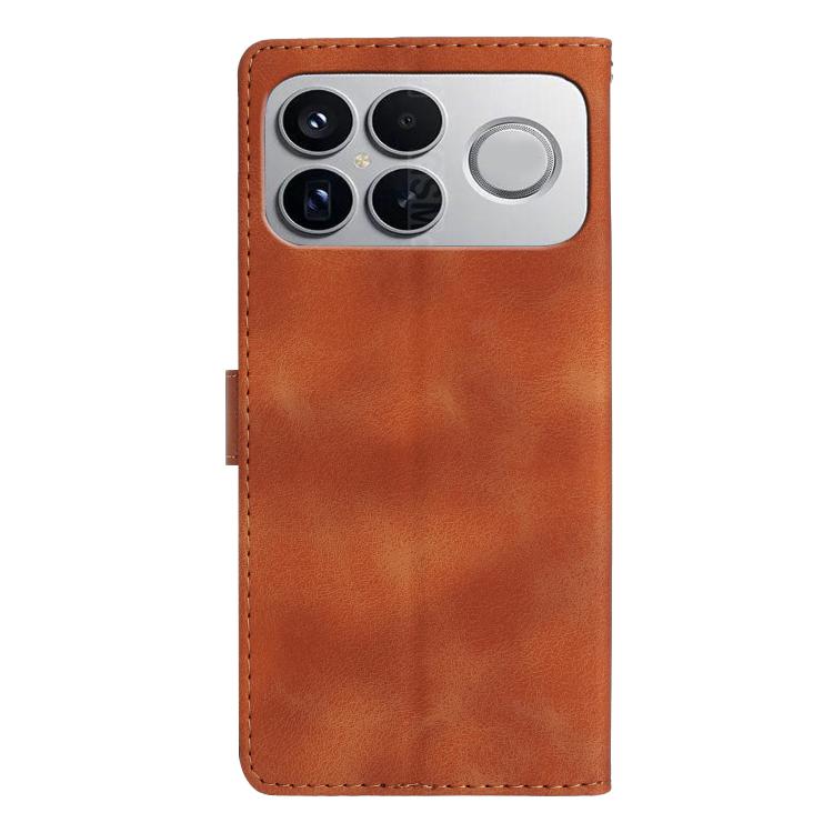 For Redmi K90/Poco F8 Pro Flower Butterfly Embossing Pattern Leather Phone Case