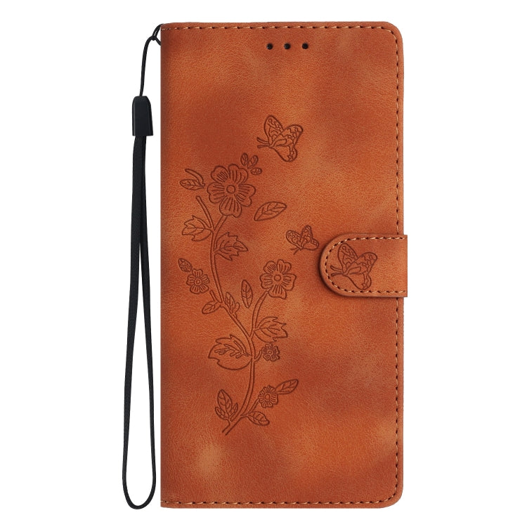 For Xiaomi Poco X6 Flower Butterfly Embossing Pattern Leather Phone Case
