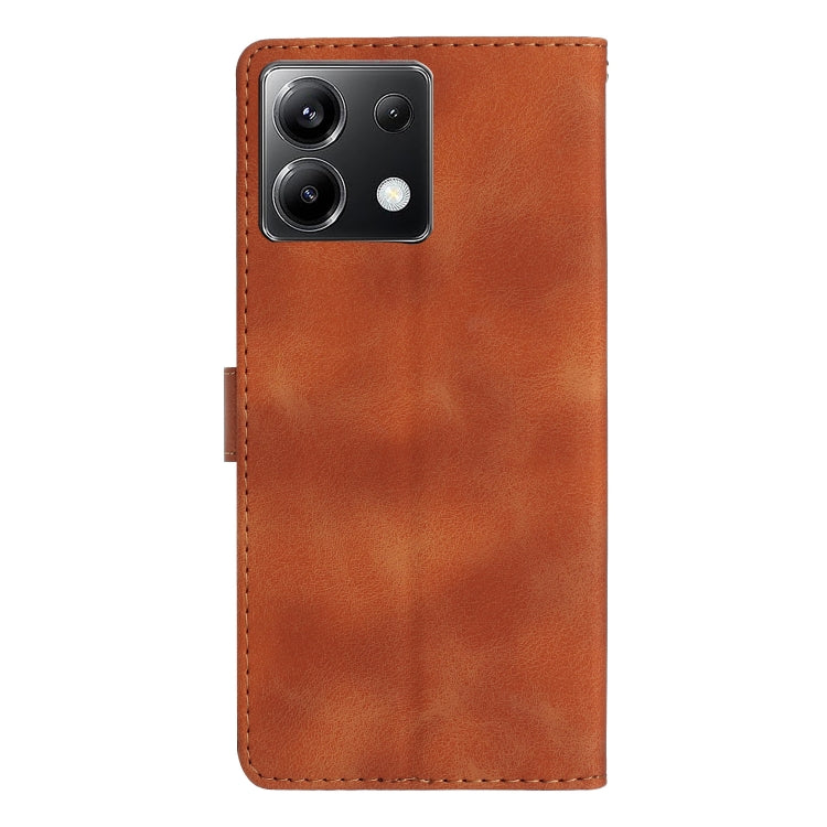 For Xiaomi Poco X6 Flower Butterfly Embossing Pattern Leather Phone Case