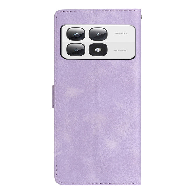 For Xiaomi 14T Pro Flower Butterfly Embossing Pattern Leather Phone Case