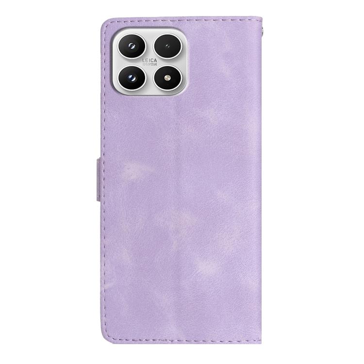 For Xiaomi 17 Flower Butterfly Embossing Pattern Leather Phone Case