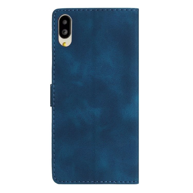For Sharp Basio active SHG09 Flower Butterfly Embossing Pattern Leather Phone Case