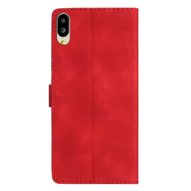 For Sharp Basio active SHG09 Flower Butterfly Embossing Pattern Leather Phone Case