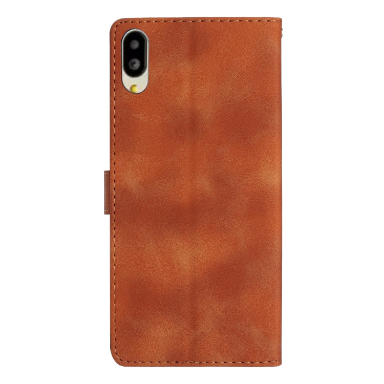 For Sharp Basio active SHG09 Flower Butterfly Embossing Pattern Leather Phone Case