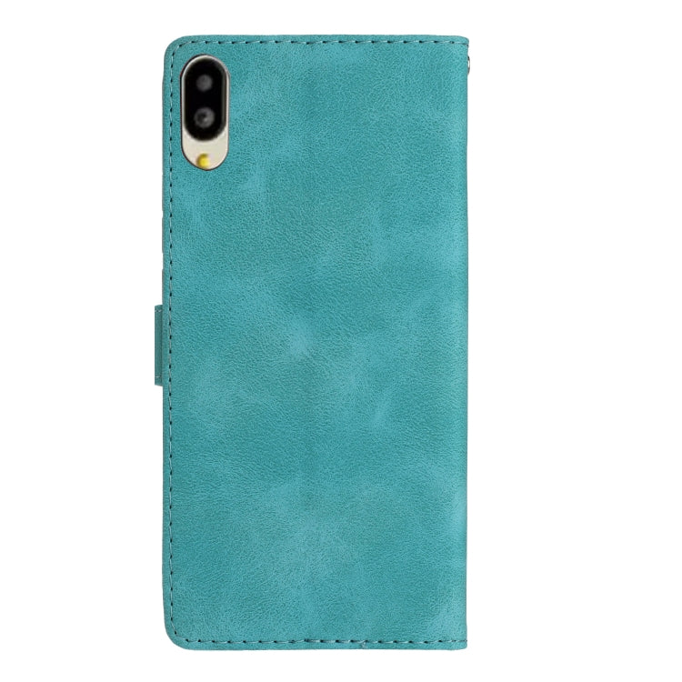 For Sharp Basio active SHG09 Flower Butterfly Embossing Pattern Leather Phone Case