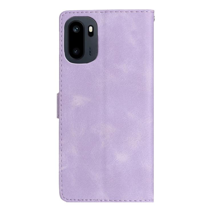 For OnePlus Ace 6 Flower Butterfly Embossing Pattern Leather Phone Case