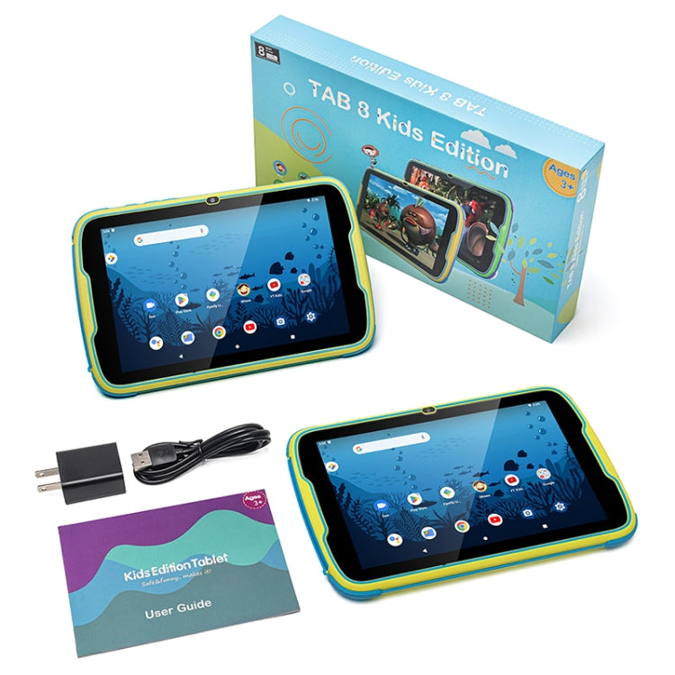 UNIWA  Boxchip Tab 8 WiFi Kid Tablet,  4GB+64GB, 8 inch Android 13 Allwinner A523 Octa Core CPU Support Google Play - Blue