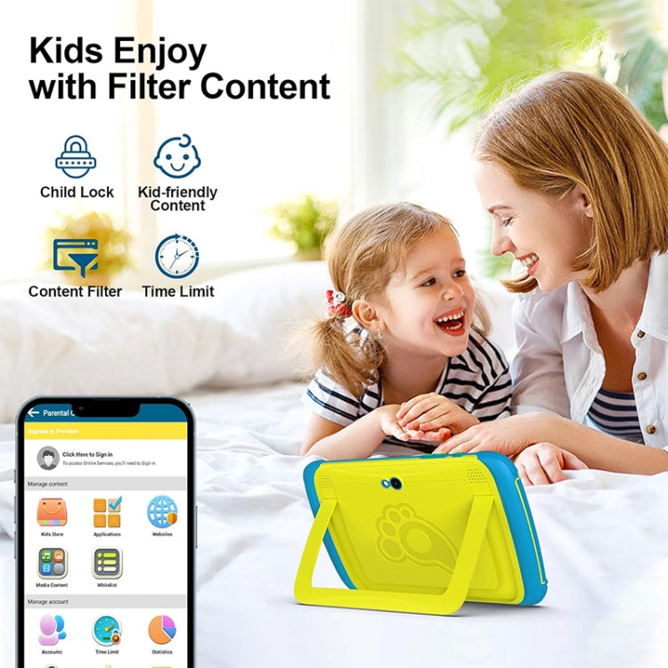 UNIWA  Boxchip Tab 8 WiFi Kid Tablet,  4GB+64GB, 8 inch Android 13 Allwinner A523 Octa Core CPU Support Google Play - Blue