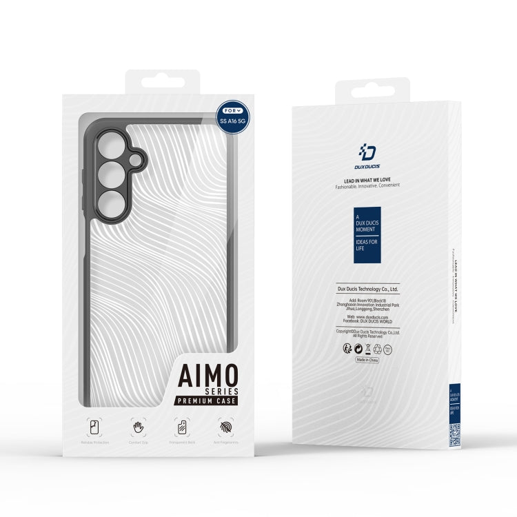 For Samsung Galaxy A16 5G DUX DUCIS Aimo Series TPU + PC Frosted Feel Phone Case - Black