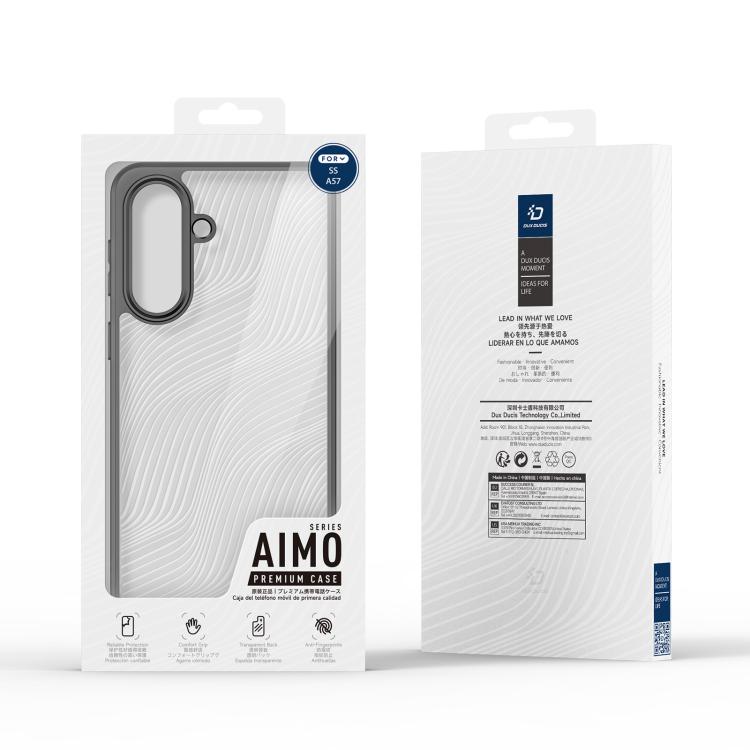For Samsung Galaxy A57 5G DUX DUCIS Aimo Series TPU + PC Frosted Feel Phone Case - Black