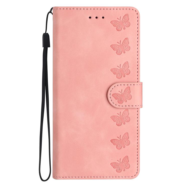 For Samsung Galaxy A07 5G Seven Butterflies Embossed Leather Phone Case
