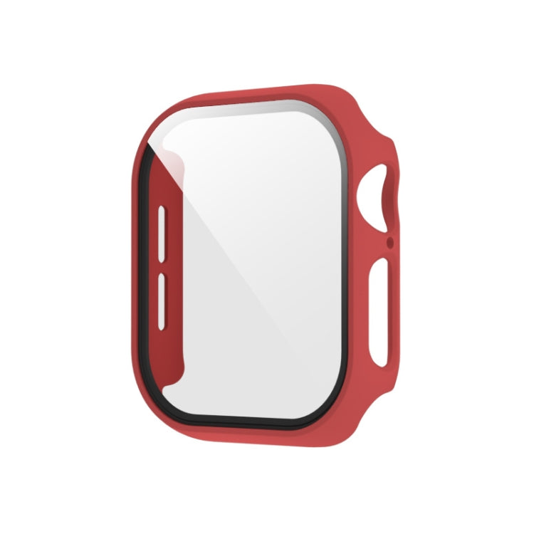 For Apple Watch Series 11 / 10 46mm Spray Glazing PC Integrated Tempered Film Watch Case