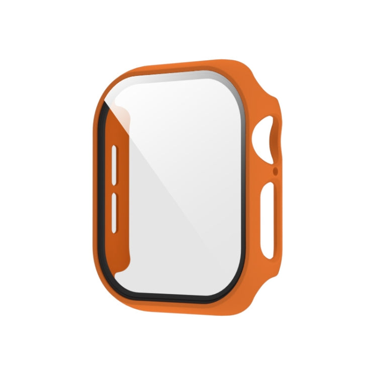 For Apple Watch Series 11 / 10 42mm Spray Glazing PC Integrated Tempered Film Watch Case