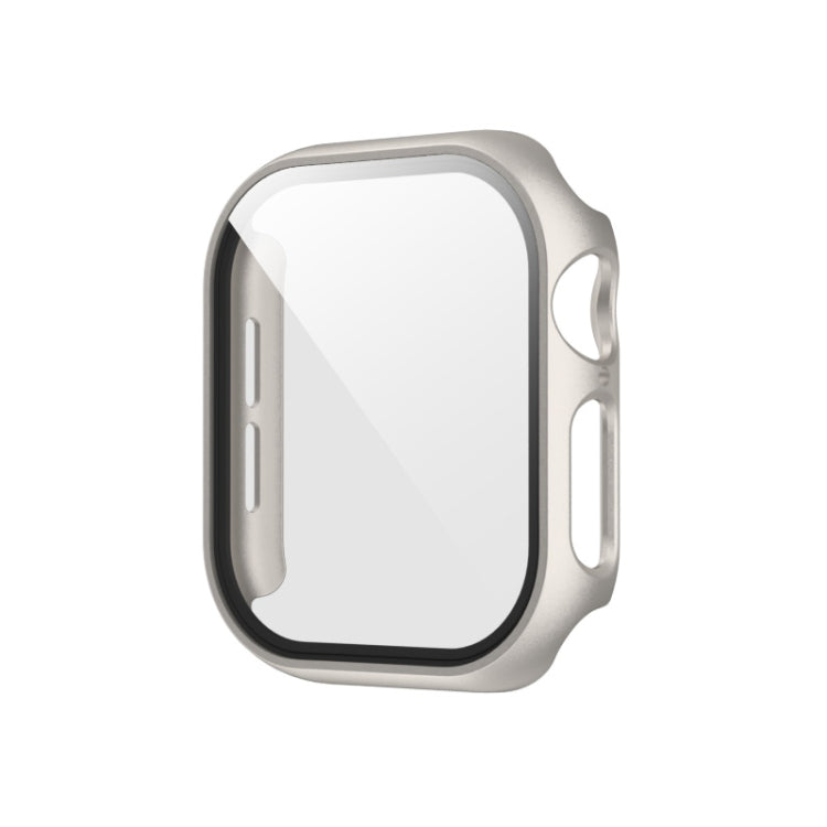 For Apple Watch Series 11 / 10 42mm Spray Glazing PC Integrated Tempered Film Watch Case