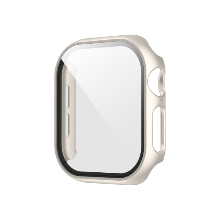For Apple Watch Series 11 / 10 42mm Spray Glazing PC Integrated Tempered Film Watch Case