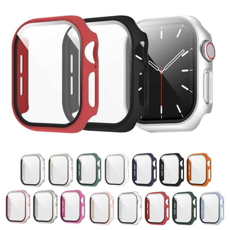 For Apple Watch Series 11 / 10 46mm Spray Glazing PC Integrated Tempered Film Watch Case