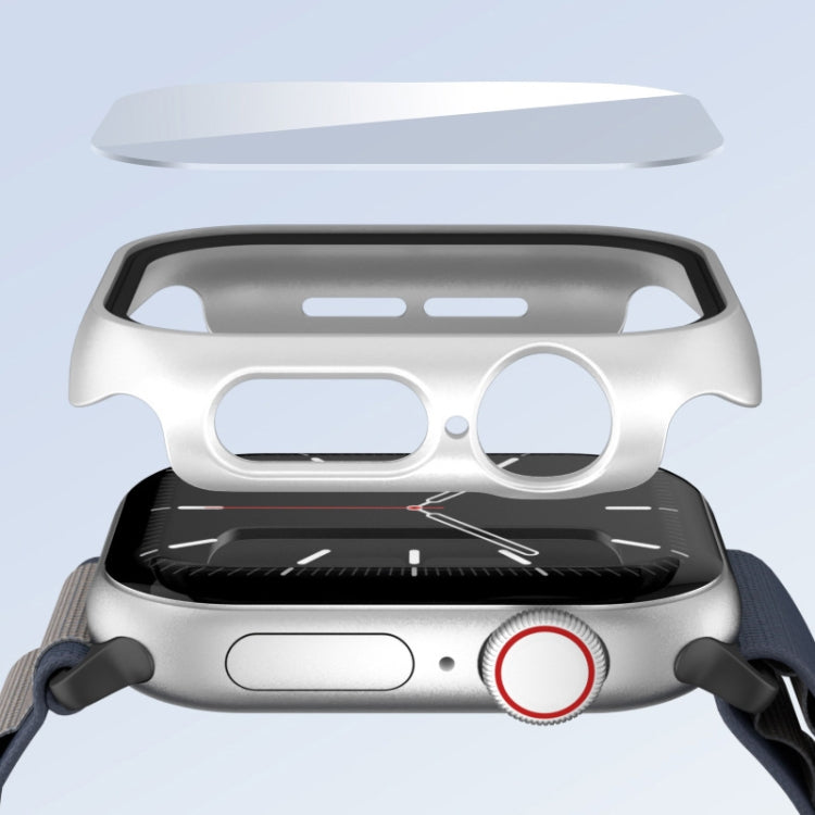 For Apple Watch Series 11 / 10 46mm Spray Glazing PC Integrated Tempered Film Watch Case