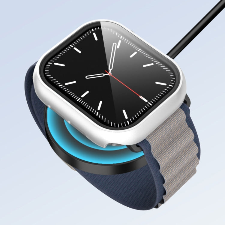 For Apple Watch Series 11 / 10 46mm Spray Glazing PC Integrated Tempered Film Watch Case