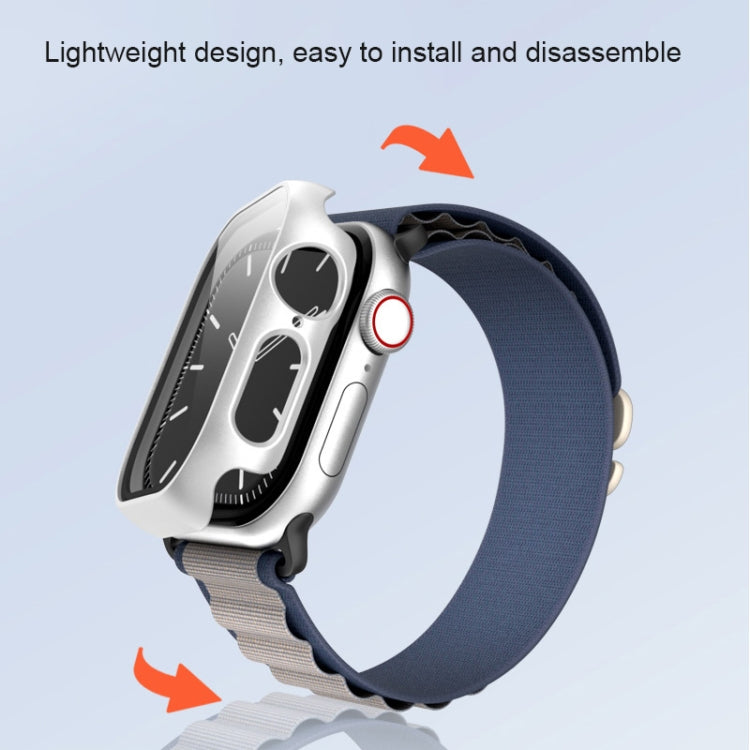 For Apple Watch Series 11 / 10 46mm Spray Glazing PC Integrated Tempered Film Watch Case