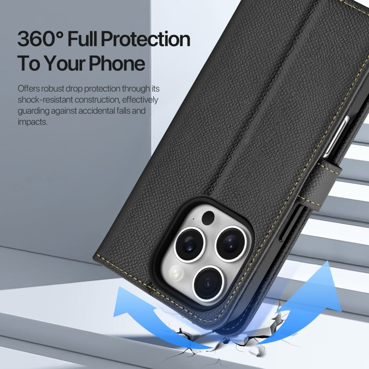 For iPhone 16 Pro Max DUX DUCIS Lawa Series 2 in 1 Wallet Zipper Detachable MagSafe Phone Case with Lanyard
