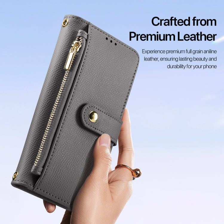 For iPhone 16 Pro Max DUX DUCIS Lawa Series 2 in 1 Wallet Zipper Detachable MagSafe Phone Case with Lanyard