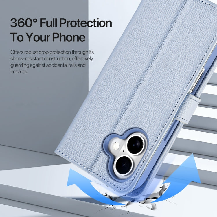 For iPhone 16 DUX DUCIS Lawa Series 2 in 1 Wallet Zipper Detachable MagSafe Phone Case with Lanyard