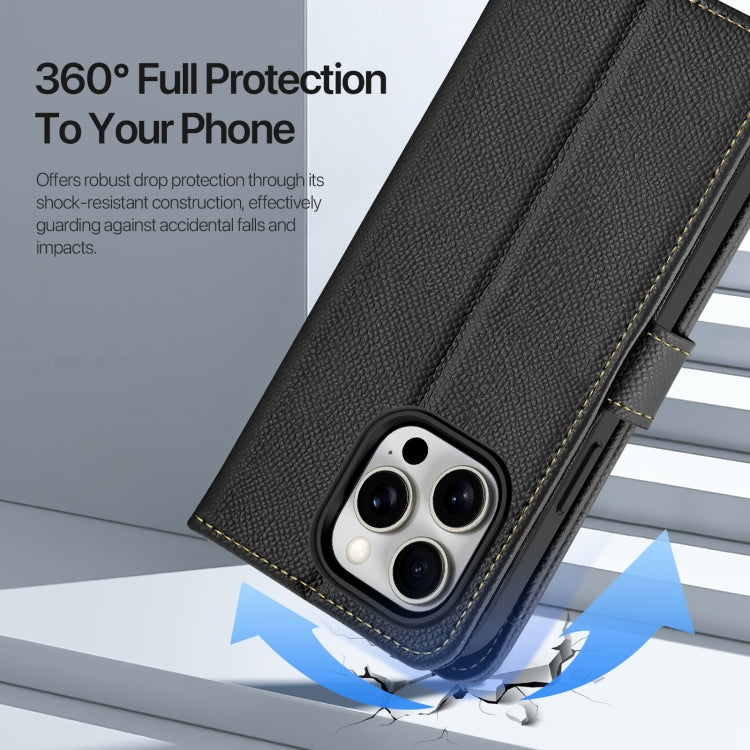 For iPhone 15 Pro Max DUX DUCIS Lawa Series 2 in 1 Wallet Zipper Detachable MagSafe Phone Case with Lanyard