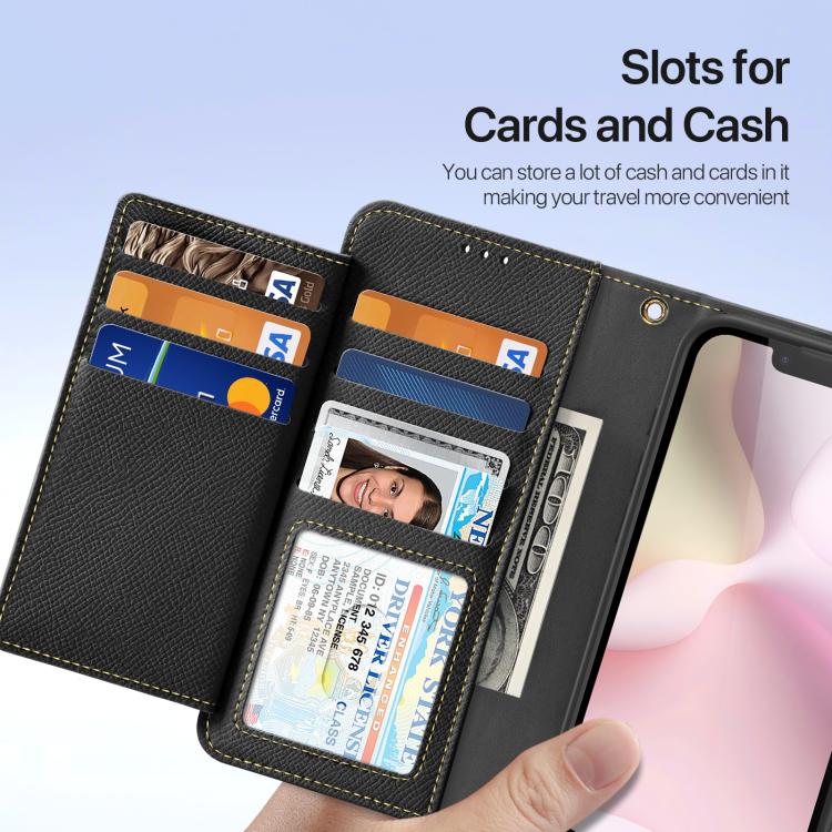 For iPhone 17e / 16e DUX DUCIS Lawa Series 2 in 1 Wallet Zipper Detachable MagSafe Phone Case with Lanyard